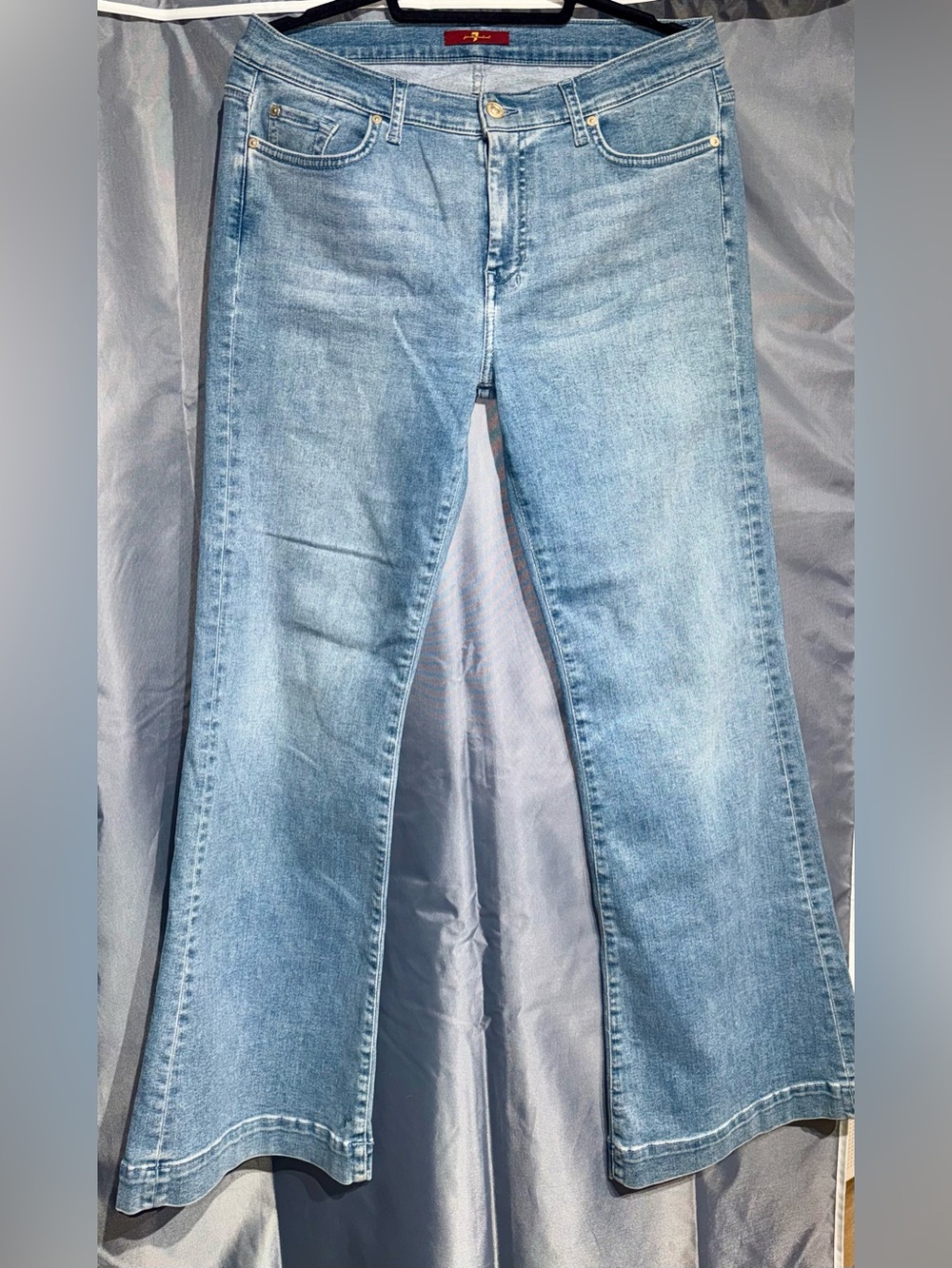 7 For All Mankind Light Blue Flare Jeans